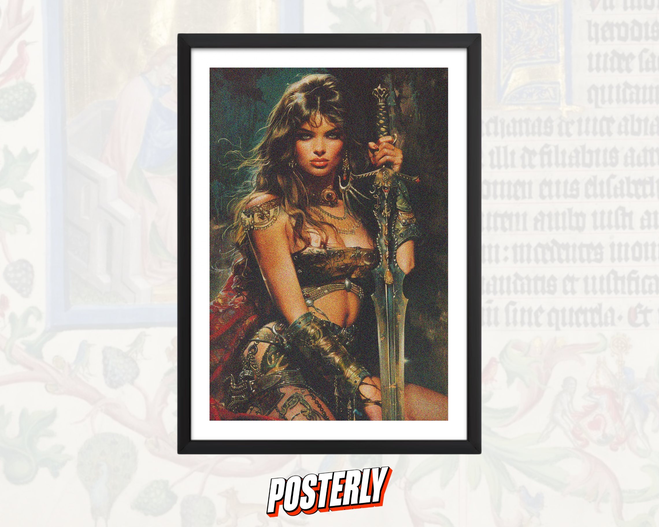 Barbarian Warrior - Dark Fantasy Poster