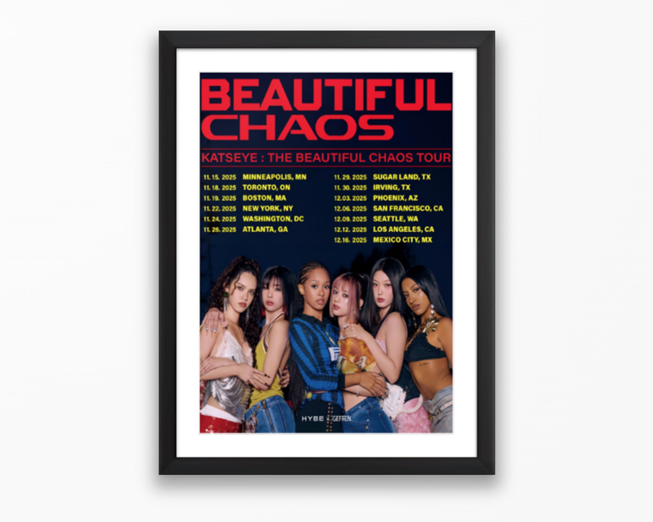 KATSEYE Beautiful Chaos Tour Poster
