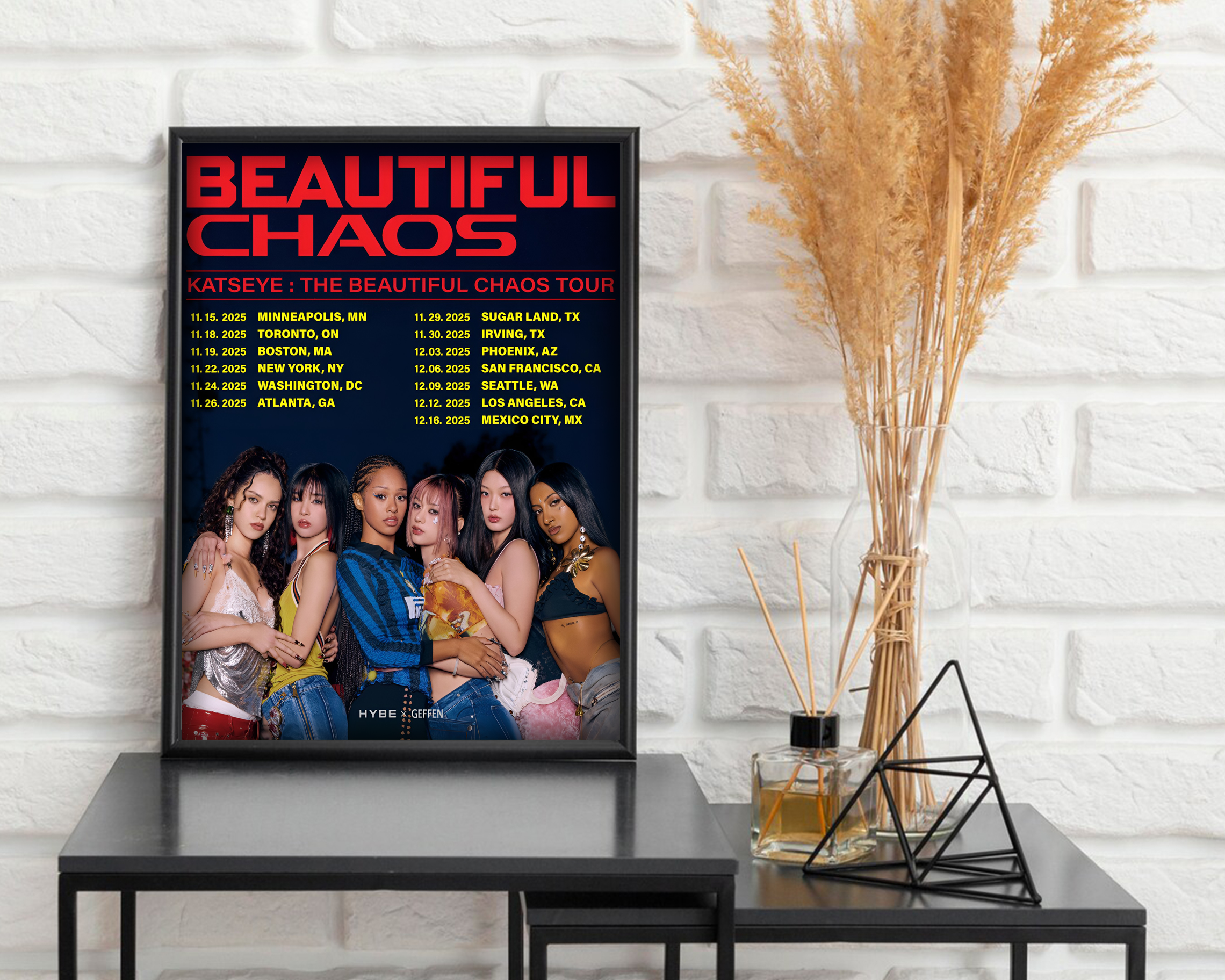 KATSEYE Beautiful Chaos Tour Poster