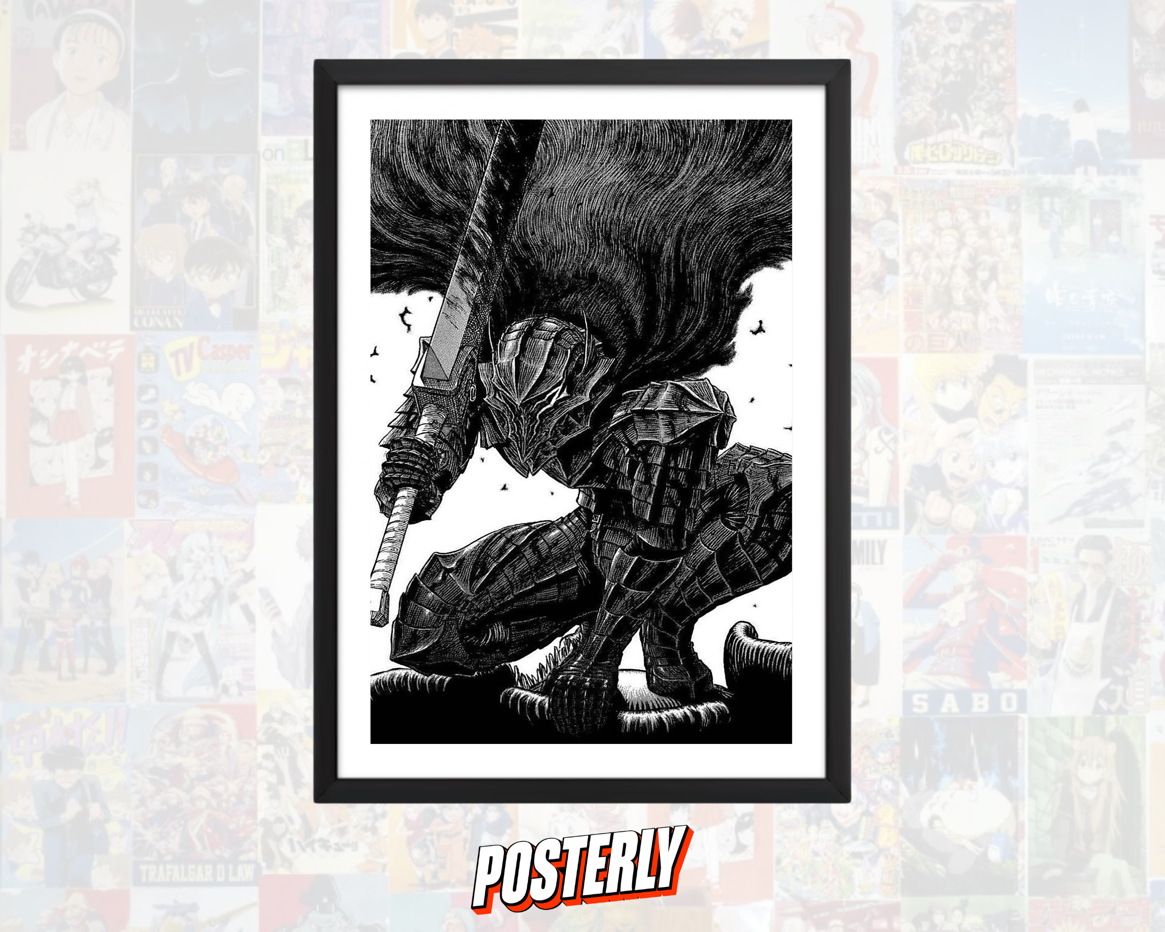 Berserker Armor Manga Panel Poster