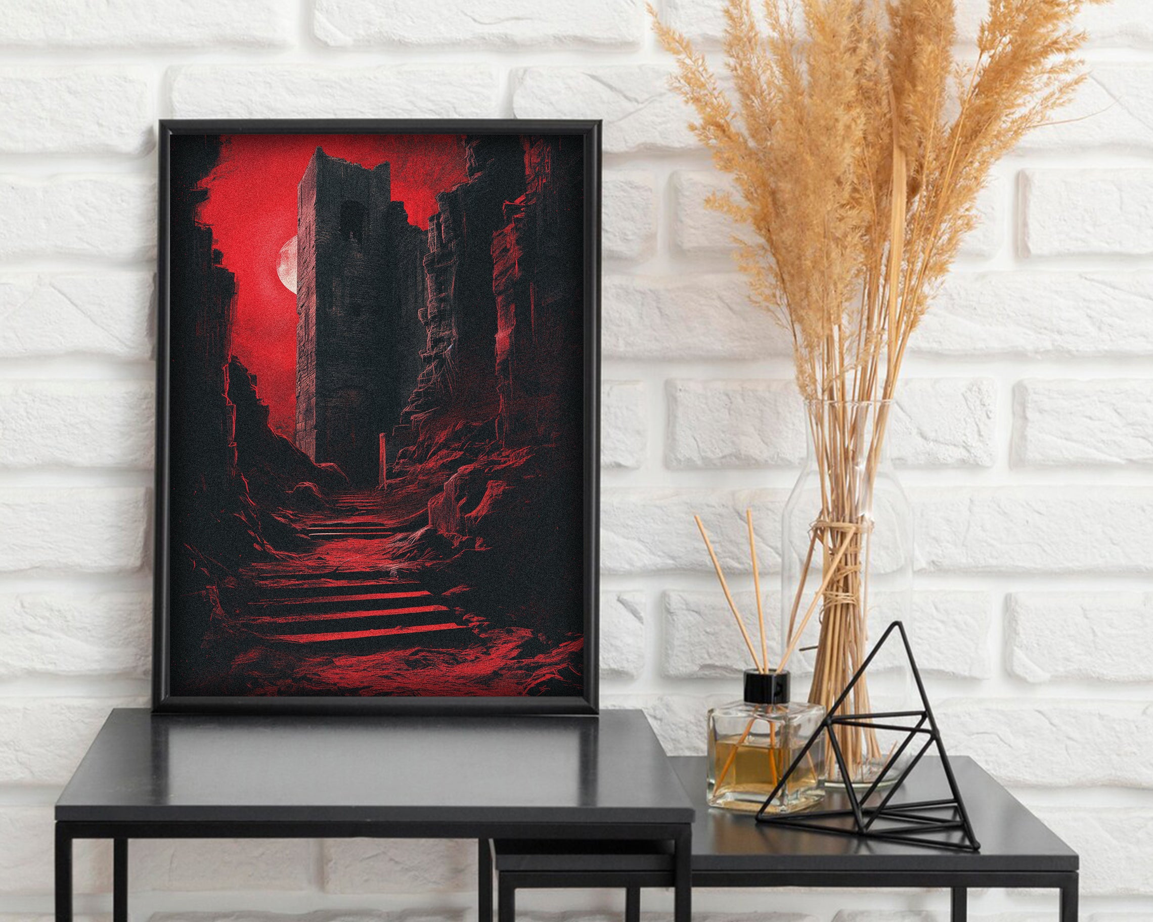 Bloodmoon Isle Ruins - Dark Fantasy Poster