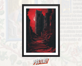 Bloodmoon Isle Ruins - Dark Fantasy Poster