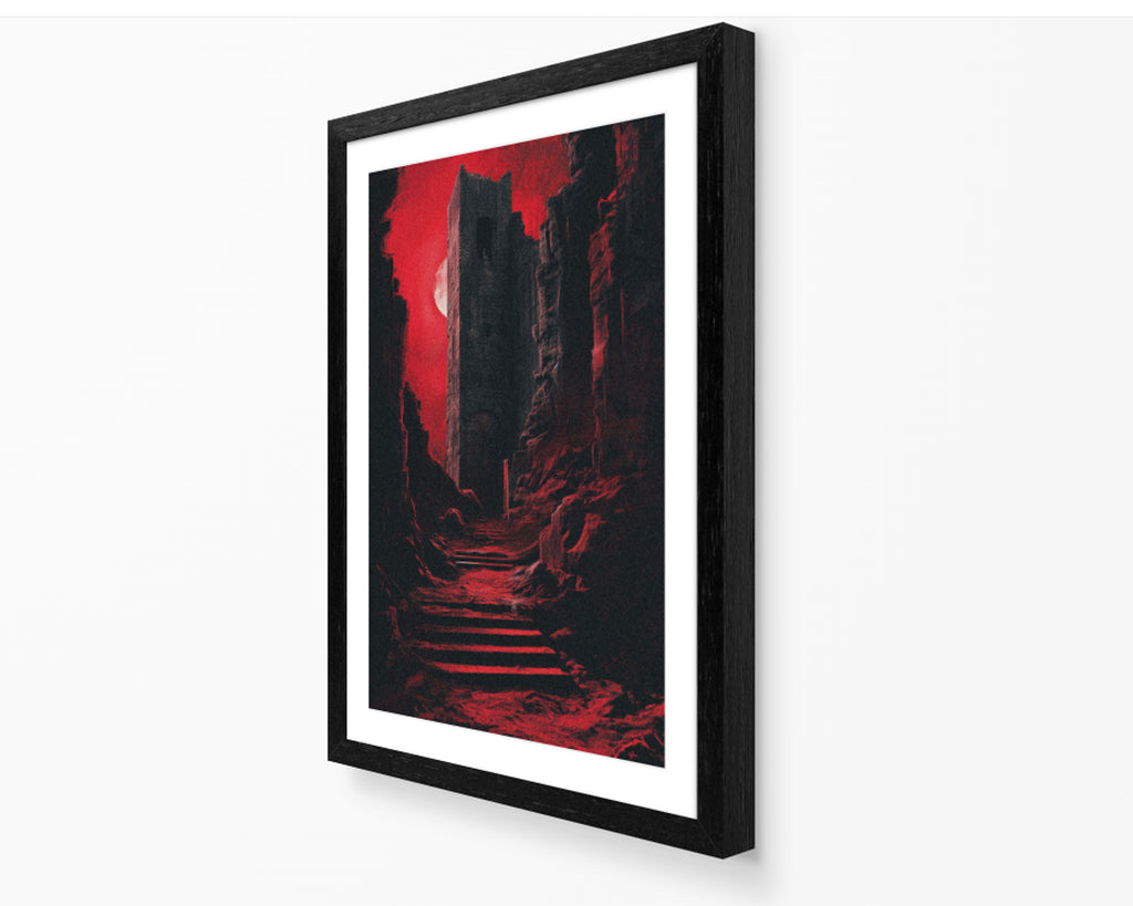 Bloodmoon Isle Ruins - Dark Fantasy Poster