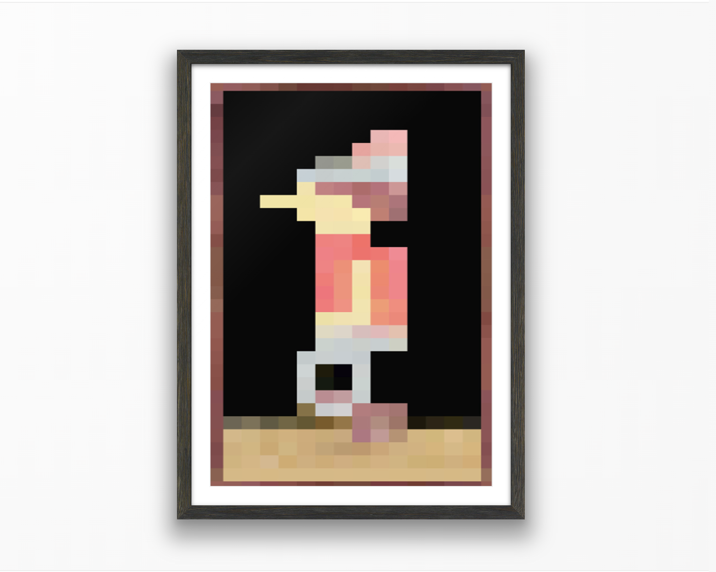 Minecraft Boy In-Game Painting Poster