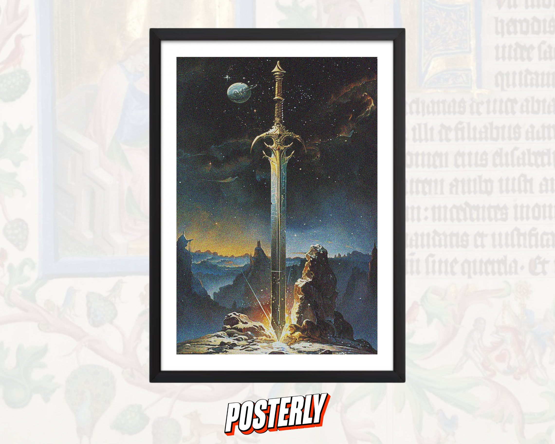 Celestial Sword - Dark Fantasy Poster