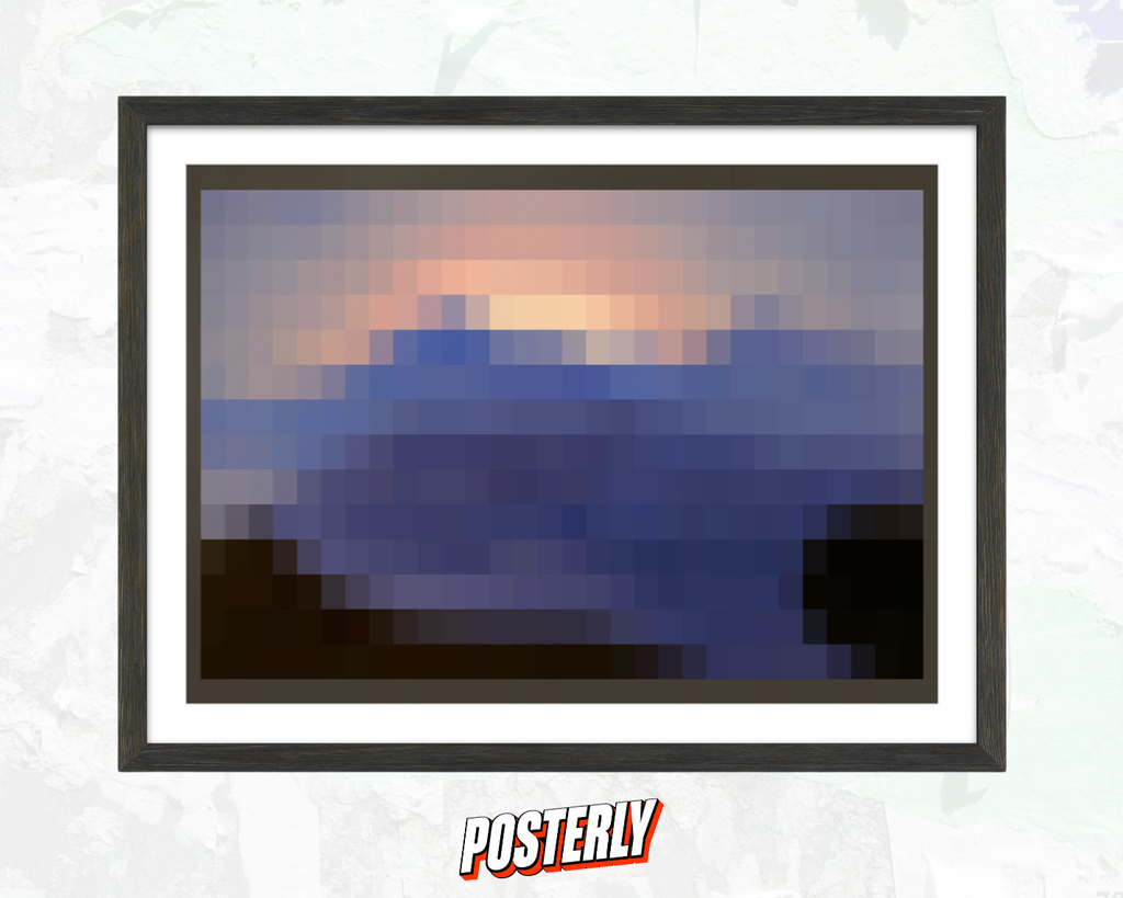 Minecraft Sunset In-Game Painting Poster