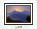 Minecraft Sunset In-Game Painting Poster