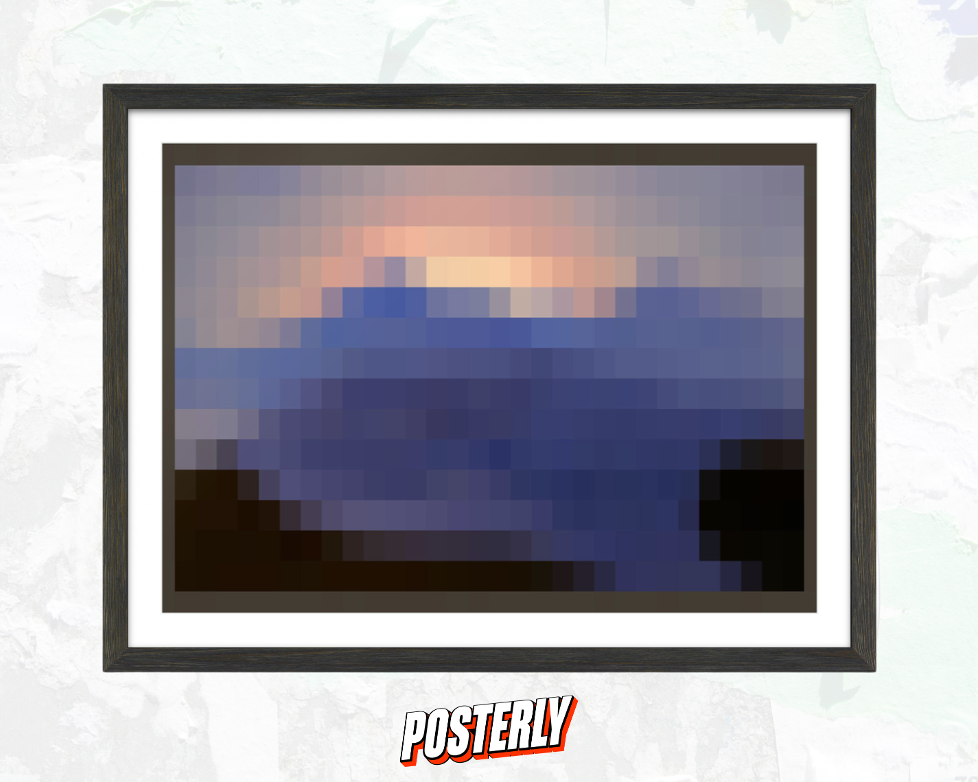 Minecraft Sunset In-Game Painting Poster