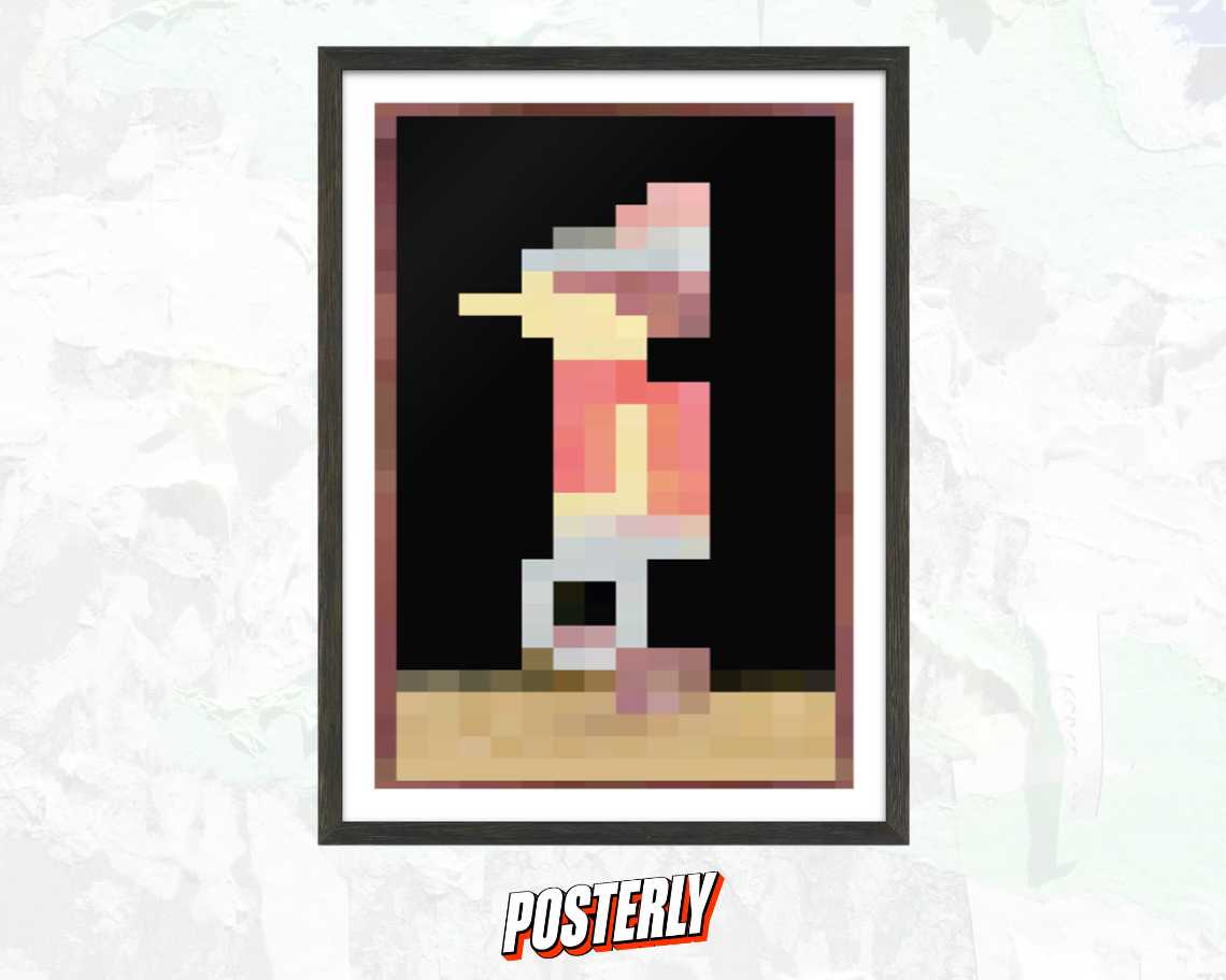Minecraft Boy In-Game Painting Poster