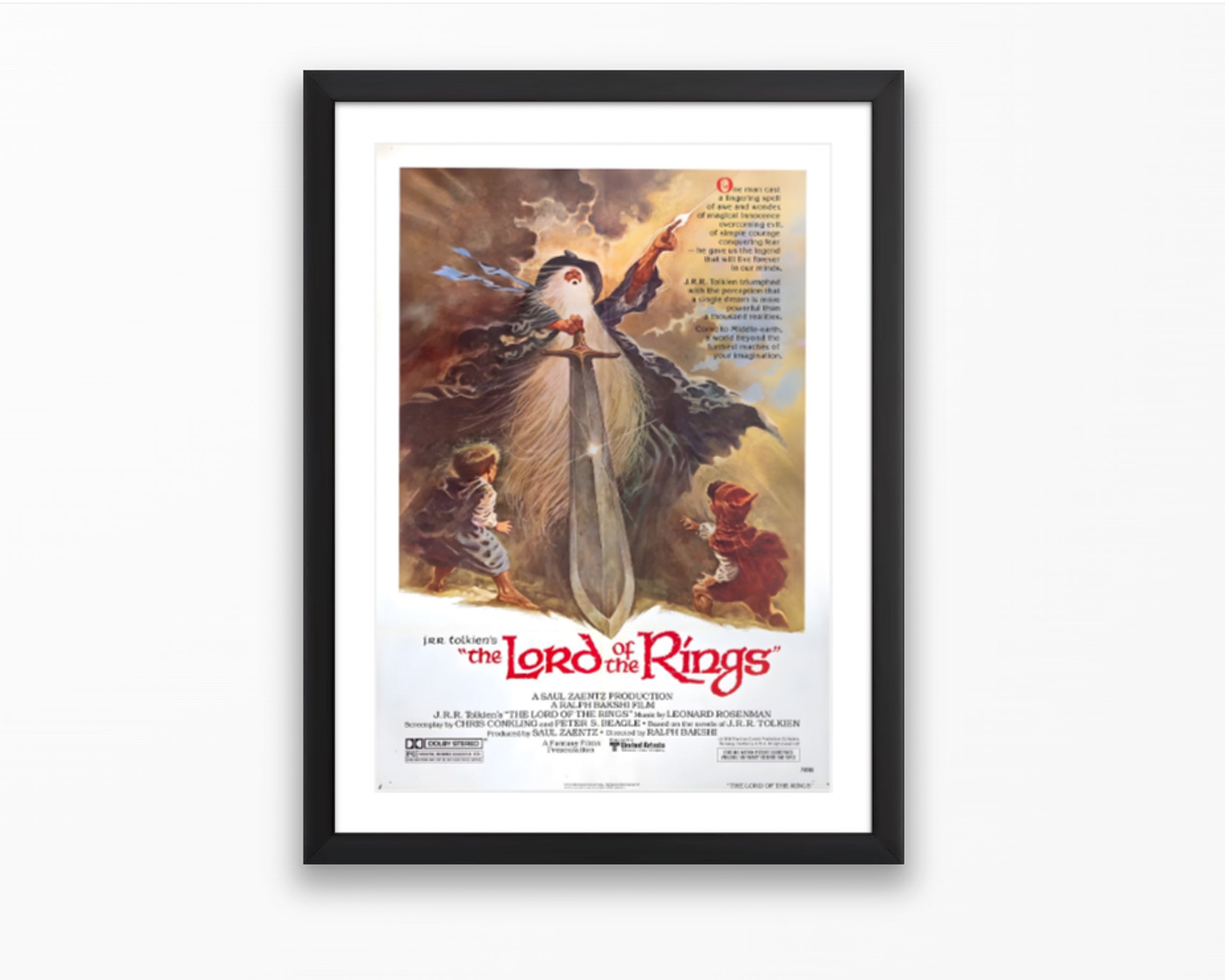 Vintage Lord of the Rings 1978 Movie Poster