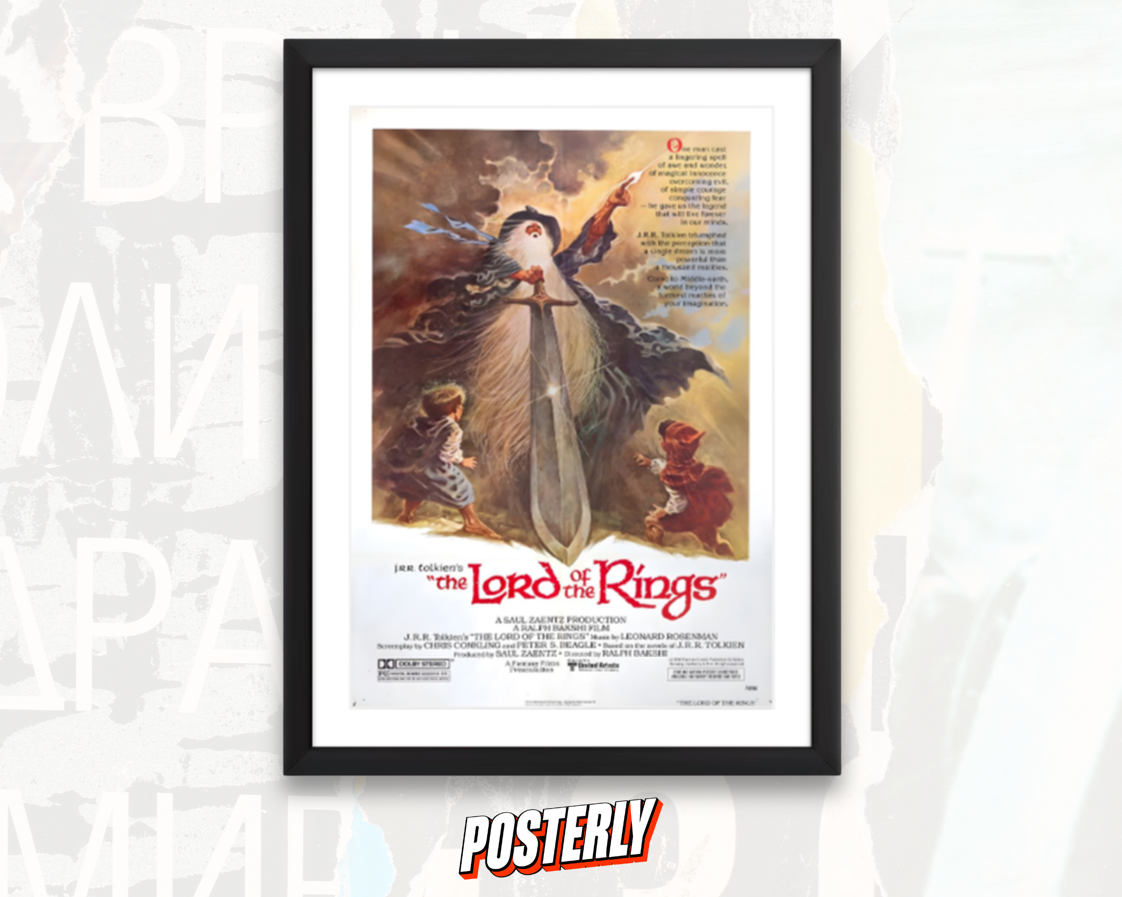 Vintage Lord of the Rings 1978 Movie Poster
