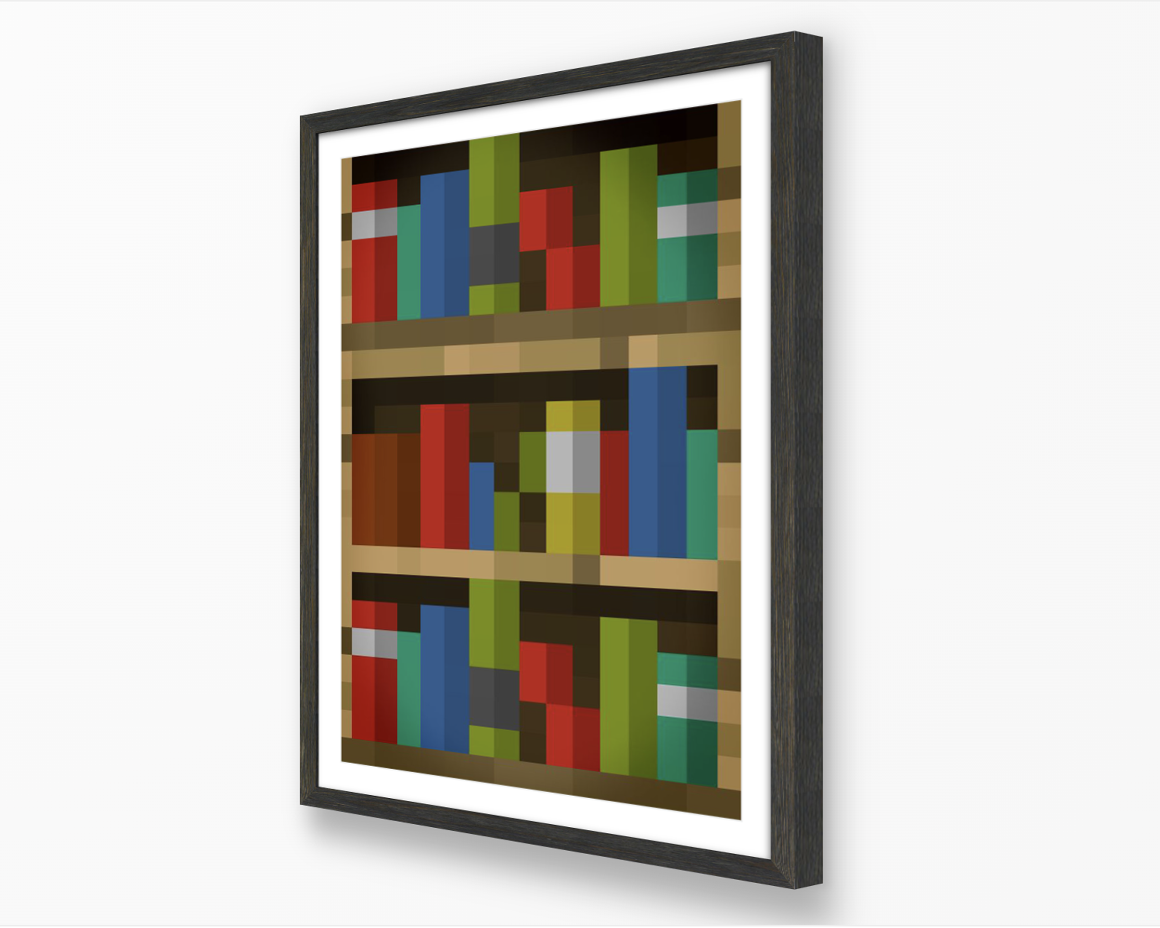 Minecraft Bookshelf In-Game Painting Poster