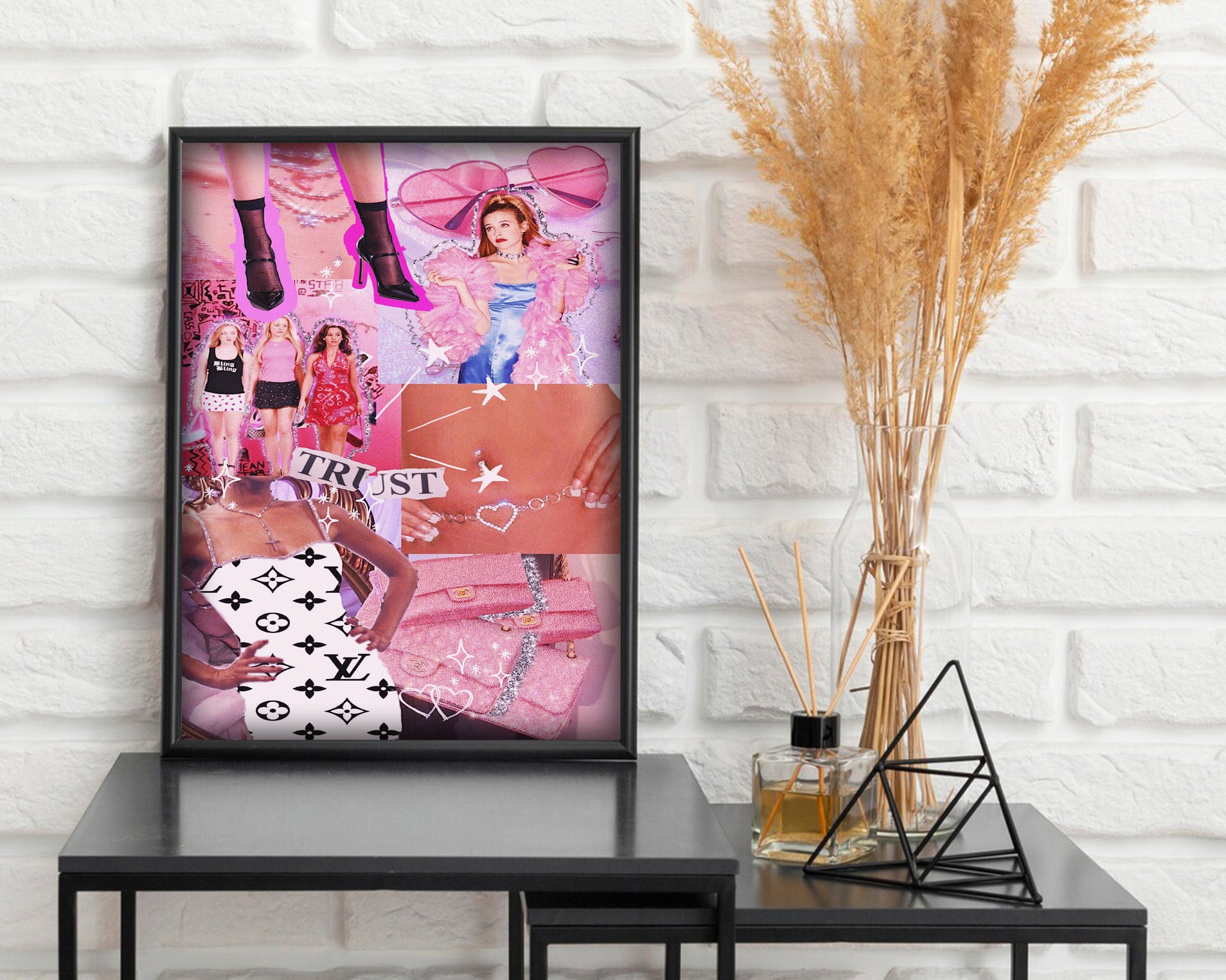 Pink 2000s Aesthetic Collage Poster