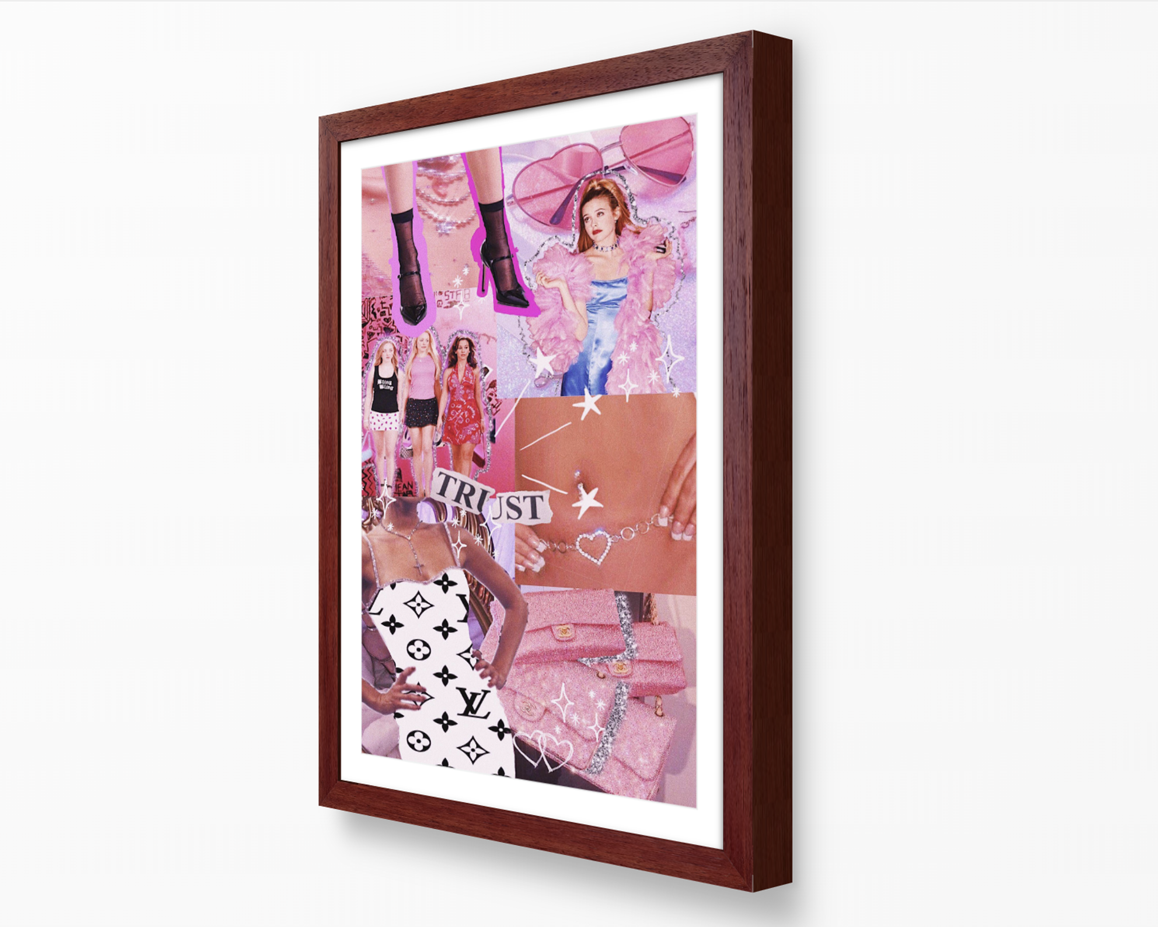 Pink 2000s Aesthetic Collage Poster