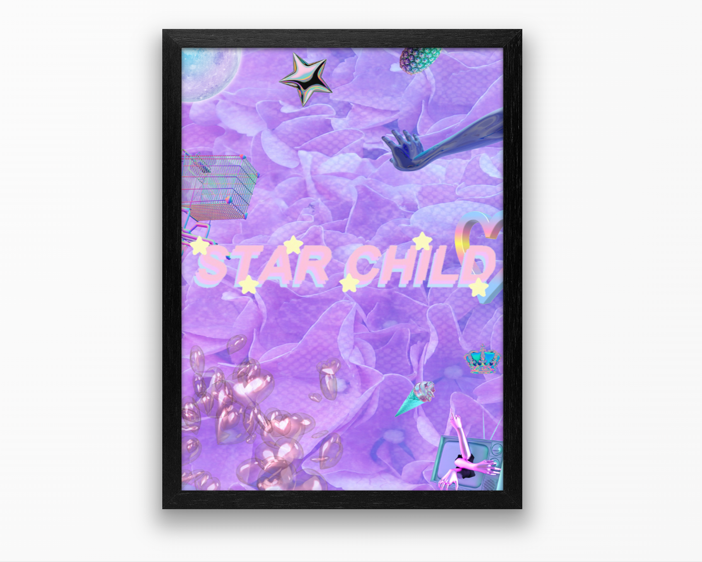 Star Child Y2K Aesthetic Poster
