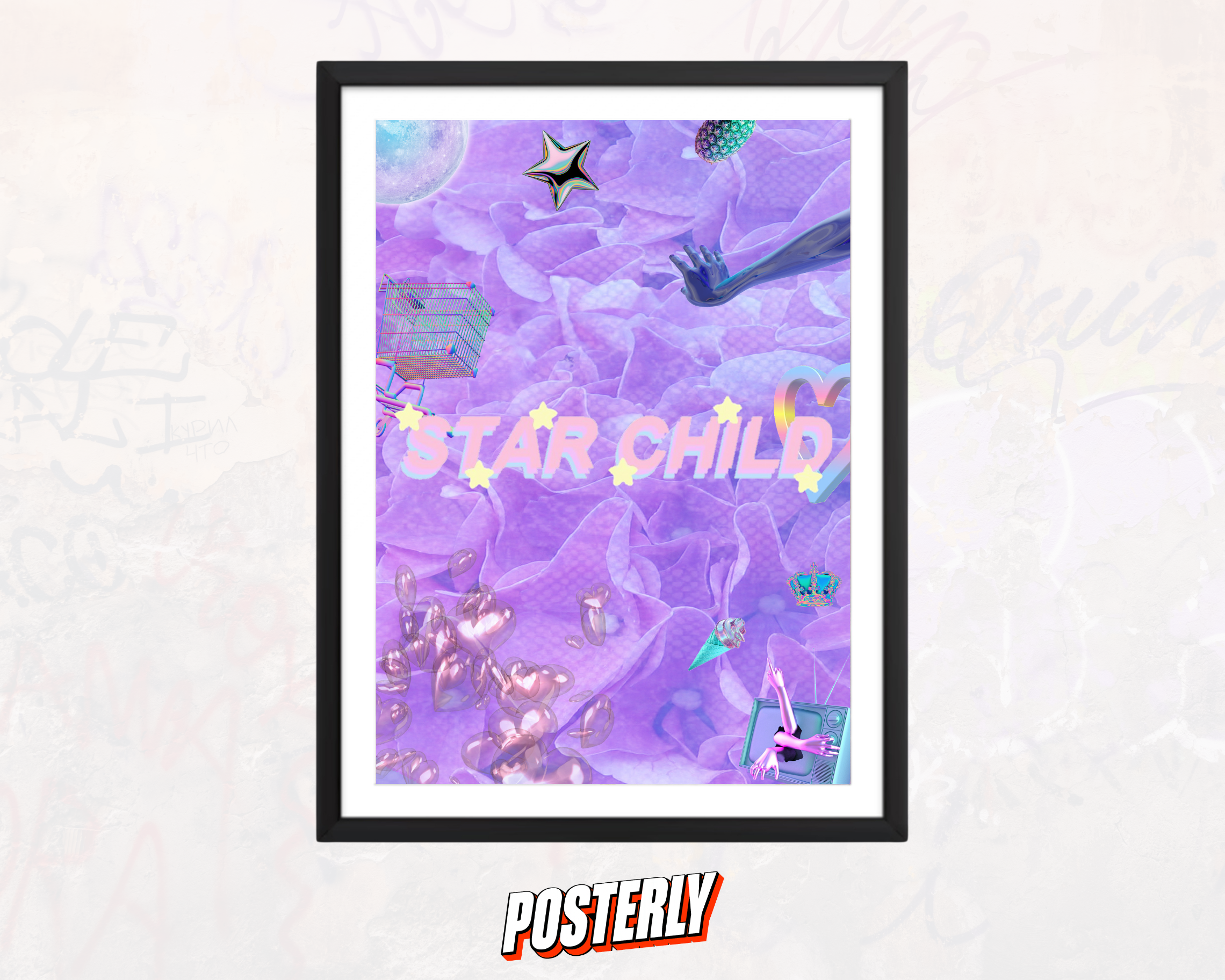 Star Child Y2K Aesthetic Poster