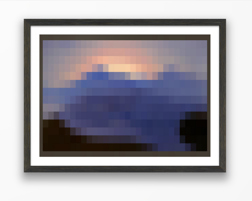 Minecraft Sunset In-Game Painting Poster