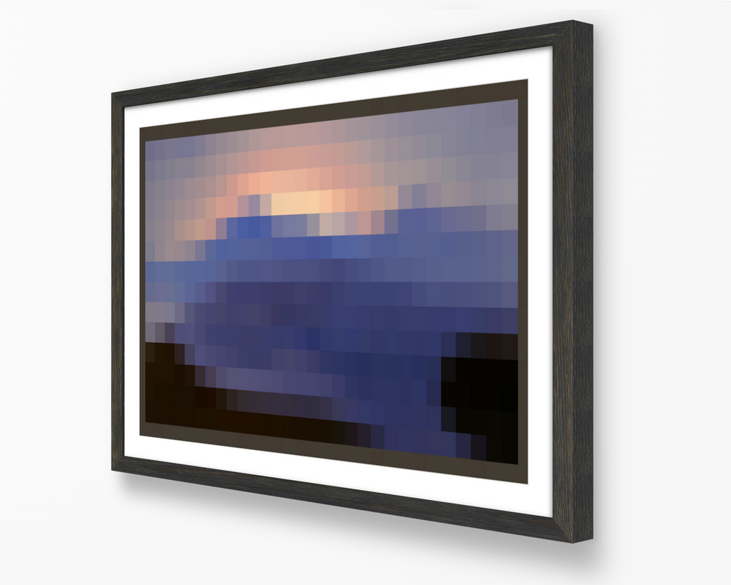 Minecraft Sunset In-Game Painting Poster