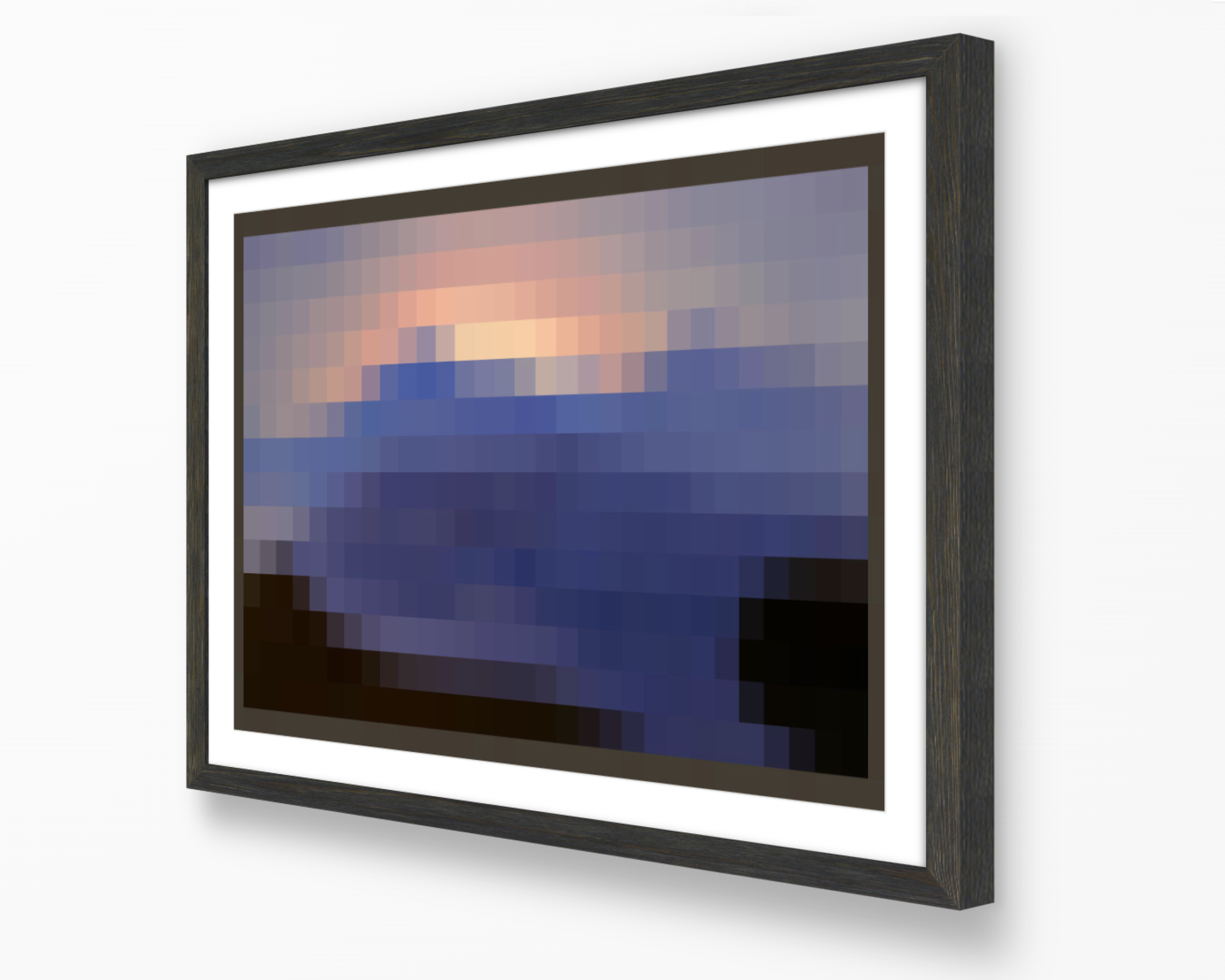Minecraft Sunset In-Game Painting Poster