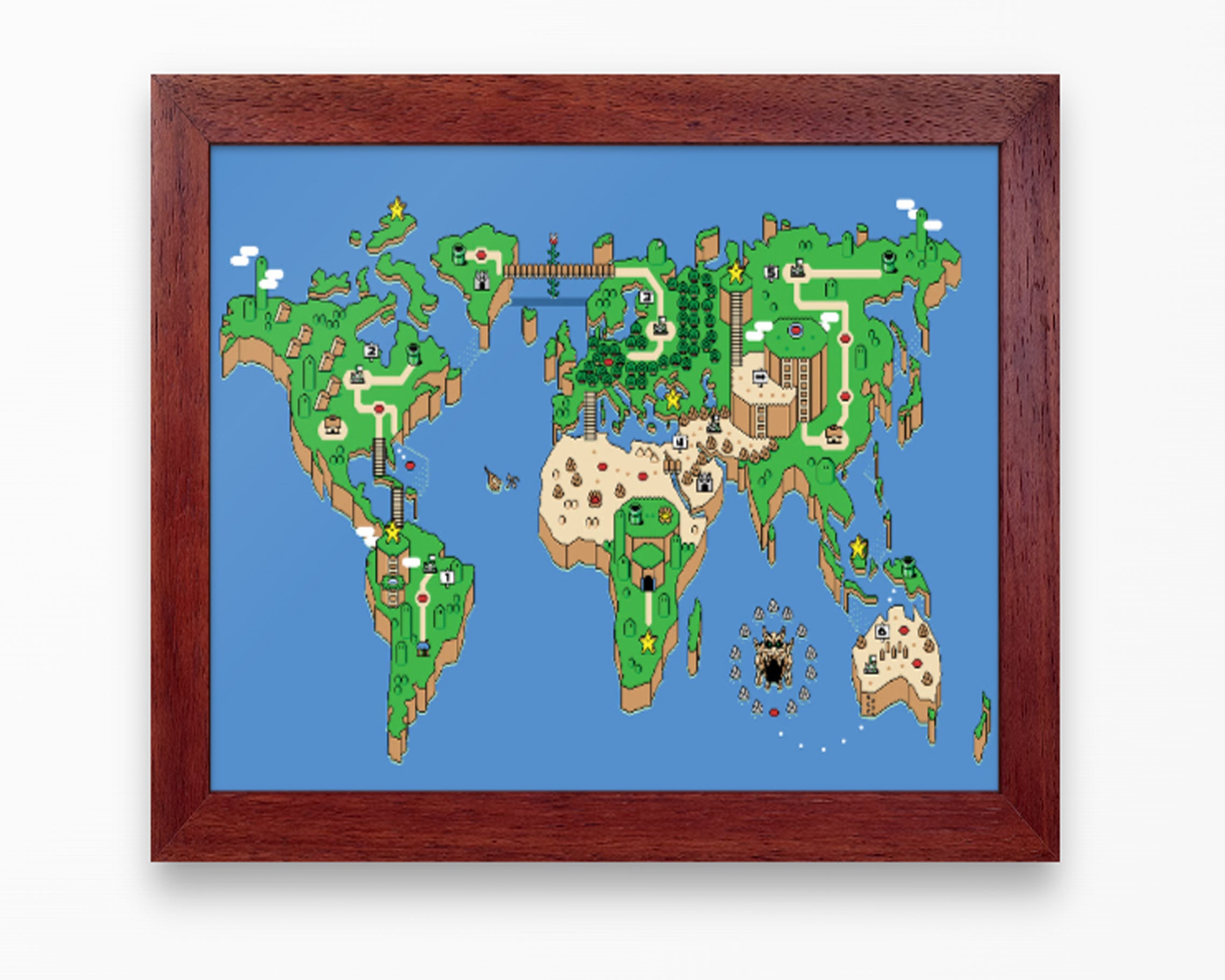 Super Mario World (SNES) Map Poster