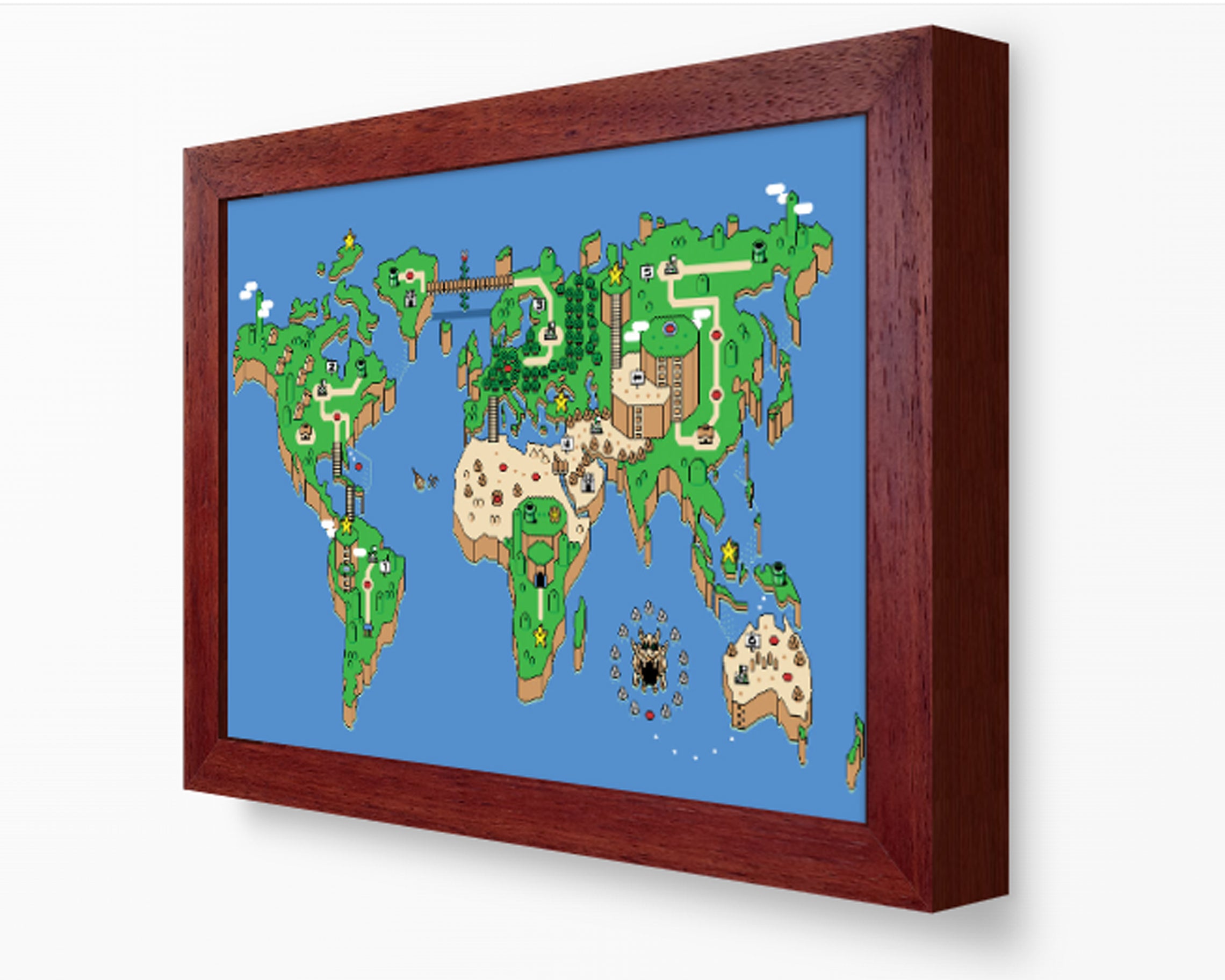 Super Mario World (SNES) Map Poster