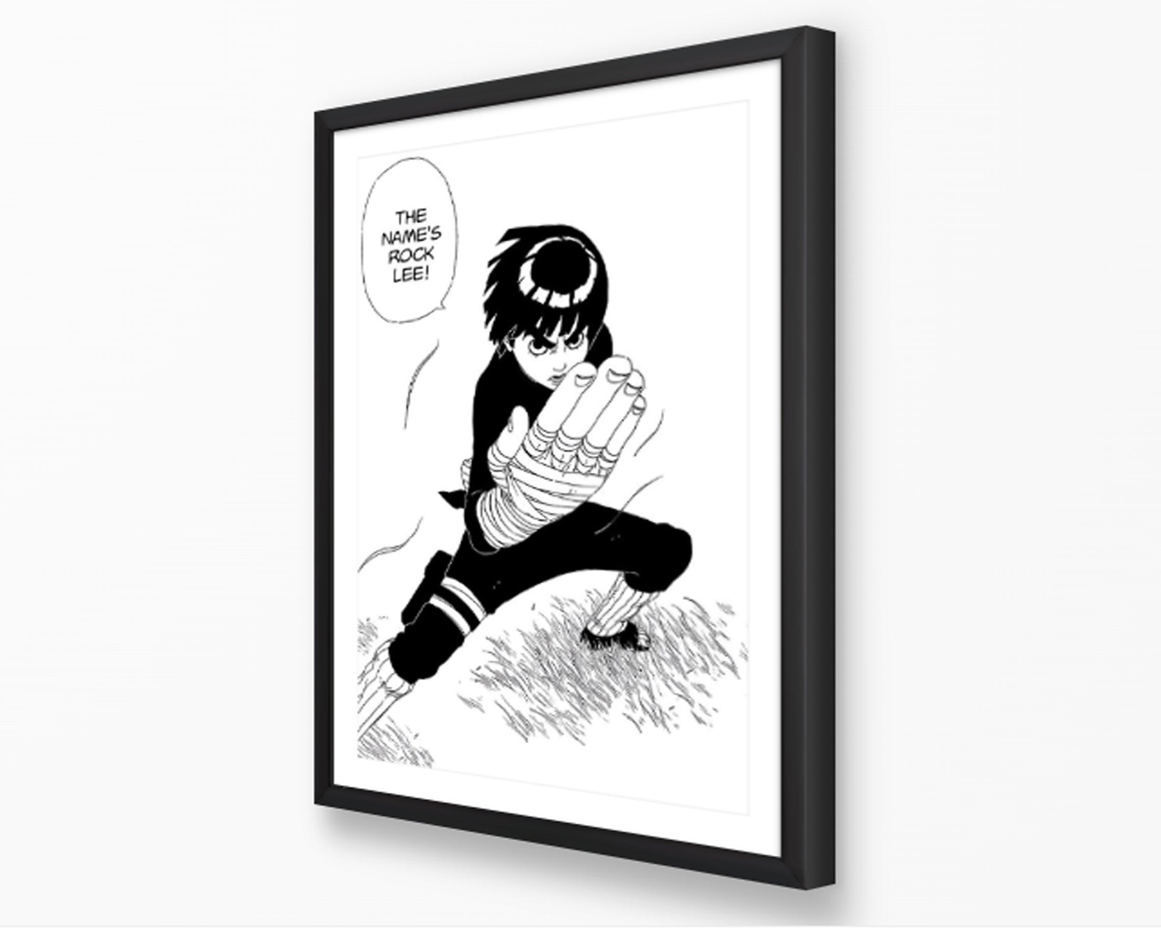 'The name's Rock Lee!' Manga Panel Poster